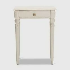 Rowan Side Table with Drawer Creamy White - Adore Decor -Side Tables Sales unnamed file 7237