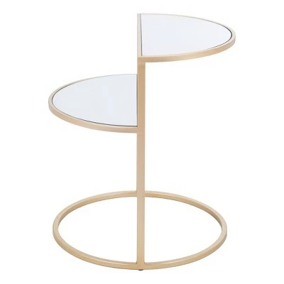 Tulane Side Table Mirror/Gold - ZM Home 3 Tulane Side Table Mirror/Gold - ZM Home