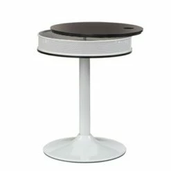 Sloane Retro Round Storage Top Side Table Black/White - Buylateral -Side Tables Sales unnamed file 7255