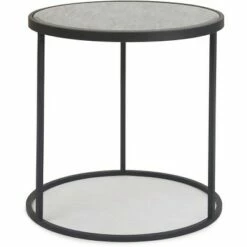 Gramercy Round Mirrored Side Table Black - Finch -Side Tables Sales unnamed file 7263