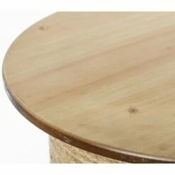 Vintiquewise Decorative Round Spool Shaped Wooden Accent Side Table with Rope -Side Tables Sales unnamed file 7267