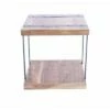 Wooden Square Top Side Table with a Lower Shelf Brown/Black - The Urban Port