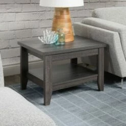 Hollywood Side Table with Shelf Dark Gray - CorLiving -Side Tables Sales unnamed file 7284