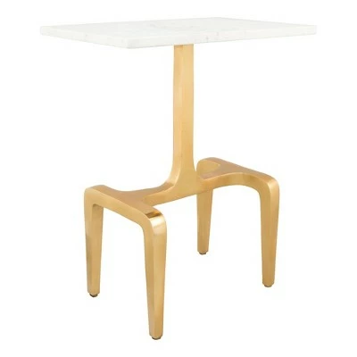 Carmel Side Table White/Gold - ZM Home 3 Carmel Side Table White/Gold - ZM Home