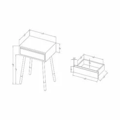 Vallejo Modern Style Side Table Blue - HOMES: Inside + Out -Side Tables Sales unnamed file 7297