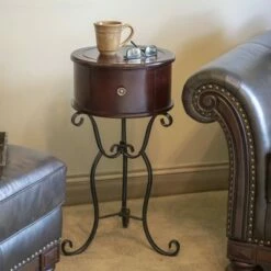 Decor Therapy Wilson 1 Drawer Wood and Metal Round Side Table Espresso - Décor Therapy 7 Decor Therapy Wilson 1 Drawer Wood and Metal Round Side Table Espresso - Décor Therapy -Side Tables Sales unnamed file 7300