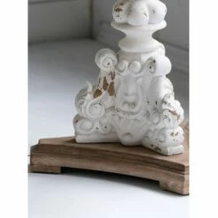 A&B Home Round Side Table Antique White/Natural - A&B Home -Side Tables Sales unnamed file 7324