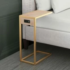 Iris Side Table Brown/Gold - ZM Home -Side Tables Sales unnamed file 7338