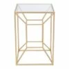 Caine Side Table Clear/Gold - ZM Home -Side Tables Sales unnamed file 7343