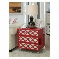 Tibbs Contemporary Side Table Red - HOMES: Inside + Out