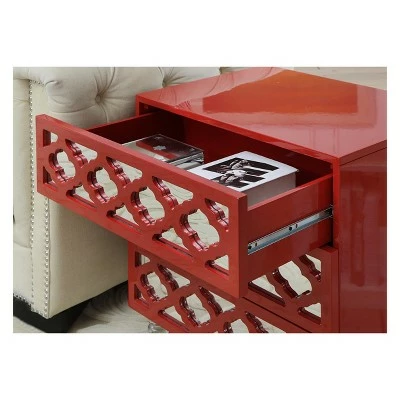 Tibbs Contemporary Side Table Red - HOMES: Inside + Out 4 Tibbs Contemporary Side Table Red - HOMES: Inside + Out - Image 2