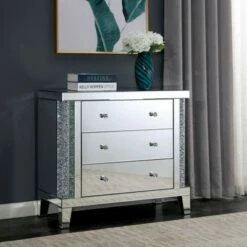 Carter 3 Drawer Side Table Silver - HOMES: Inside + Out
