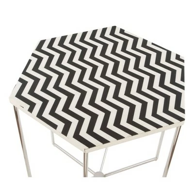 Fargo Side Table Black/White - ZM Home 6 Fargo Side Table Black/White - ZM Home - Image 4
