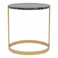 Aldergrove Round Side Table Gold/Black - miBasics -Side Tables Sales unnamed file 7389