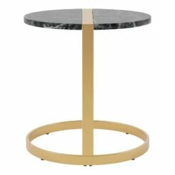 Aldergrove Round Side Table Gold/Black - miBasics -Side Tables Sales unnamed file 7390