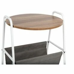 Mind Reader Round Side Table with Fabric Storage Pocket, Wood Finish 9 Mind Reader Round Side Table with Fabric Storage Pocket, Wood Finish -Side Tables Sales unnamed file 7394