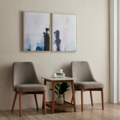 Kingston Side Table with Faux Marble Top Solid Wood Leg Walnut - Teamson Home 12 Kingston Side Table with Faux Marble Top Solid Wood Leg Walnut - Teamson Home -Side Tables Sales unnamed file 7401