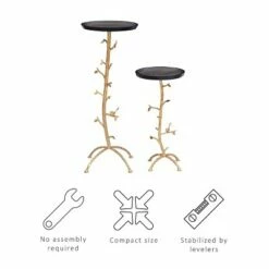 Knollwood Branch Table Set Gold - Powell Company