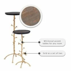 Knollwood Branch Table Set Gold - Powell Company -Side Tables Sales unnamed file 743