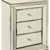 Mirrored 3 Drawer Side Table Silver - Stylecraft -Side Tables Sales unnamed file 7431
