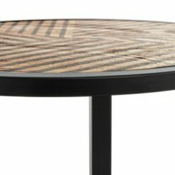Wilson Round Side Table Carbon Black - ClickDecor