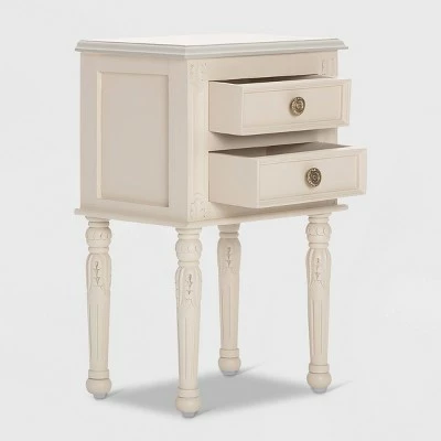 Richards Side Table with 2 Drawers White - Finch 3 Richards Side Table with 2 Drawers White - Finch