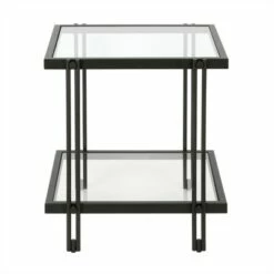 Henn& Hart Metal Side Table in Black - Henn&Hart