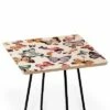 Square Ninola Design Butterflies Wings Countryside Side Table - Deny Designs Pink/gold -Side Tables Sales unnamed file 7613