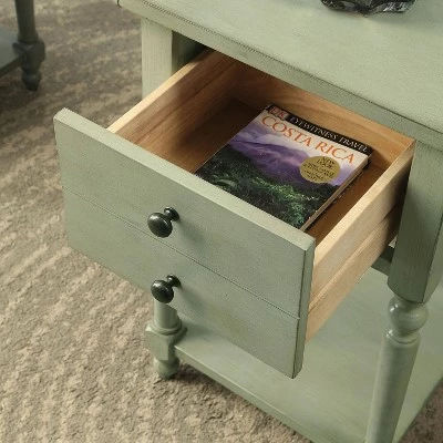 Amaxa Double Drawer Side Table - HOMES: Inside + Out Antique Teal 6 Amaxa Double Drawer Side Table - HOMES: Inside + Out Antique Teal - Image 4