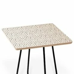 Square Holli Zollinger Adobo Rain Side Table - Deny Designs Black/gold