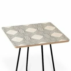 Square Holli Zollinger Playa Diamond Side Table - Deny Designs Black/black