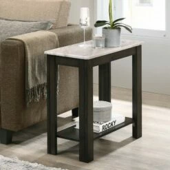 Avanal Shelf Side Table White/Dark Walnut - HOMES: Inside + Out
