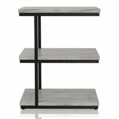 Comrie 3 Shelf Side Table - miBasics Matte Black/light Gray 10 Comrie 3 Shelf Side Table - miBasics Matte Black/light Gray -Side Tables Sales unnamed file 7668