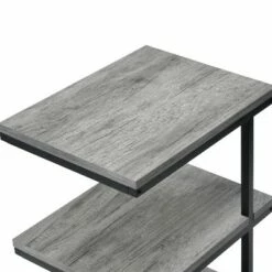 Comrie 3 Shelf Side Table - miBasics Matte Black/light Gray 12 Comrie 3 Shelf Side Table - miBasics Matte Black/light Gray -Side Tables Sales unnamed file 7670