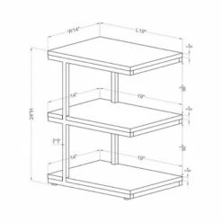 Comrie 3 Shelf Side Table - miBasics Matte Black/light Gray 13 Comrie 3 Shelf Side Table - miBasics Matte Black/light Gray -Side Tables Sales unnamed file 7671