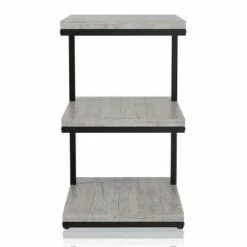 Comrie 3 Shelf Side Table - miBasics Matte Black/light Gray 14 Comrie 3 Shelf Side Table - miBasics Matte Black/light Gray -Side Tables Sales unnamed file 7672