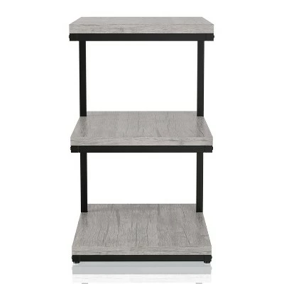 Comrie 3 Shelf Side Table - miBasics Matte Black/light Gray 8 Comrie 3 Shelf Side Table - miBasics Matte Black/light Gray - Image 6