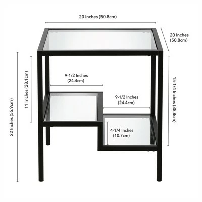 Henn& Hart Metal Two Tier Side Table in Black - Henn&Hart 6 Henn& Hart Metal Two Tier Side Table in Black - Henn&Hart - Image 4