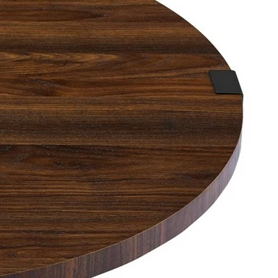 3pc Wrightson Modern Wrap Leg Occasional Table Set - Saracina Home Dark Walnut 5 3pc Wrightson Modern Wrap Leg Occasional Table Set - Saracina Home Dark Walnut - Image 4