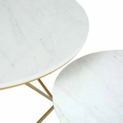 Geometric Glam Nesting Coffee Tables - Saracina Home White Marble/gold -Side Tables Sales unnamed file 77