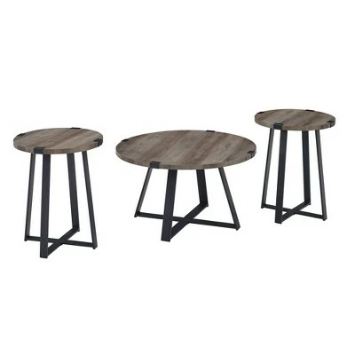 3pc Wrightson Modern Wrap Leg Occasional Table Set - Saracina Home Dark Walnut 12 3pc Wrightson Modern Wrap Leg Occasional Table Set - Saracina Home Dark Walnut - Image 11