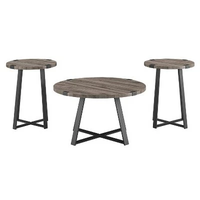 3pc Wrightson Modern Wrap Leg Occasional Table Set - Saracina Home Dark Walnut 14 3pc Wrightson Modern Wrap Leg Occasional Table Set - Saracina Home Dark Walnut - Image 13