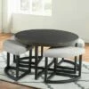 Set of 5 Yukon Coffee Table with Stools and Fabric Seats Gray/Walnut - Steve Silver Co. 2 Set of 5 Yukon Coffee Table with Stools and Fabric Seats Gray/Walnut - Steve Silver Co. -Side Tables Sales unnamed file 7726
