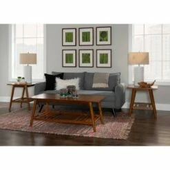3pc Charlotte Coffee Table and 2 End Tables Walnut - Linon 24 3pc Charlotte Coffee Table and 2 End Tables Walnut - Linon -Side Tables Sales unnamed file 7738