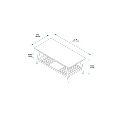 3pc Charlotte Coffee Table and 2 End Tables Walnut - Linon 15 3pc Charlotte Coffee Table and 2 End Tables Walnut - Linon - Image 13