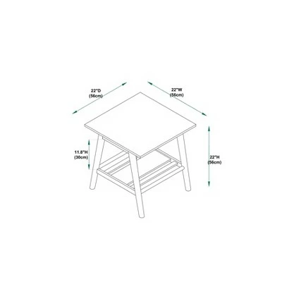 3pc Charlotte Coffee Table and 2 End Tables Walnut - Linon 16 3pc Charlotte Coffee Table and 2 End Tables Walnut - Linon - Image 14
