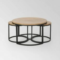 3pc Gerrish Modern Industrial Table Set - Christopher Knight Home Gray/pewter -Side Tables Sales unnamed file 7759