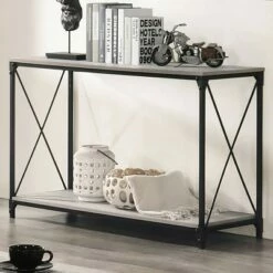 4pc Rosslea Coffee with 2 End Sofa Table Set Black/Gray - HOMES: Inside + Out -Side Tables Sales unnamed file 7856