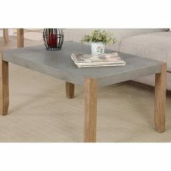 36" Davenport Faux Concrete and Wood Coffee Table with 2 Square End Tables Light Amber - Alaterre Furniture -Side Tables Sales unnamed file 7877
