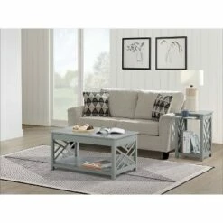 36" Middlebury Coffee Table and End Table with Tray - Alaterre Furniture White -Side Tables Sales unnamed file 7898